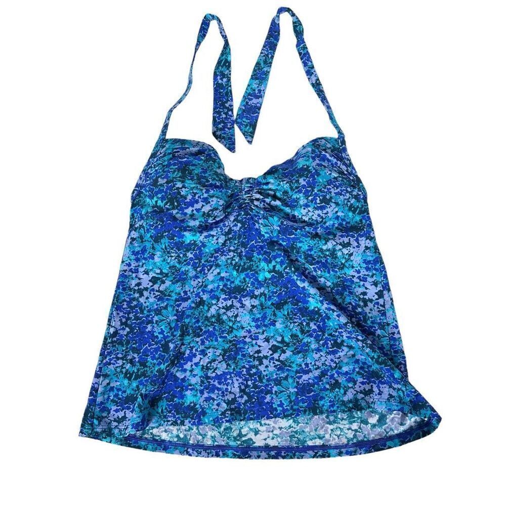 Lands End Underwire Seaside Halter Tankini Top size 8